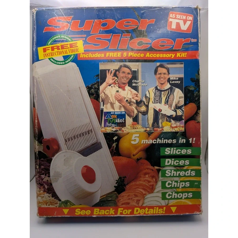 As Seen On TV Super Slicer 7pc Manual Multifunction Slicer Set Fruit Veg 97298